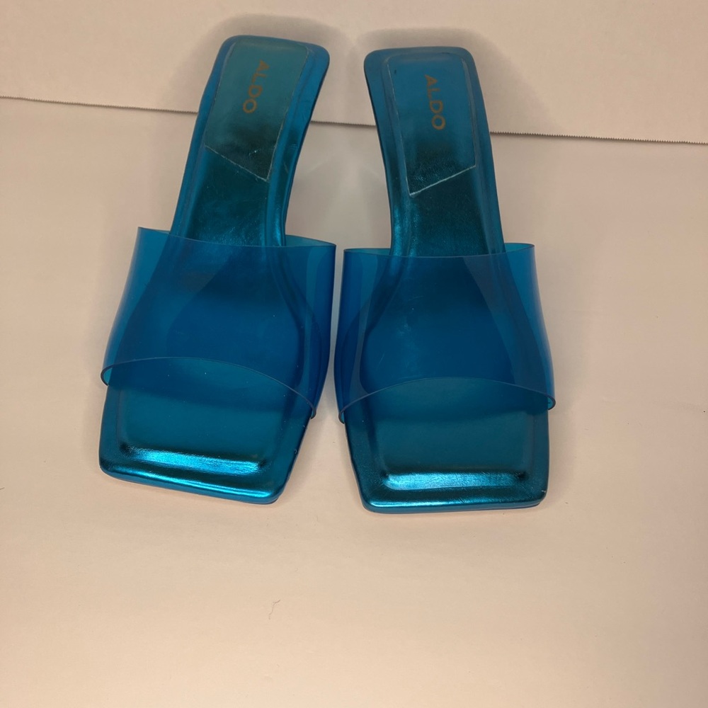 Aldo Women's Vibrant Blue Slide Sandals